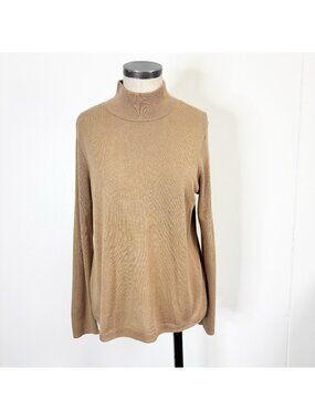 J Jill Silk Blend Mock Neck Sweater Medium